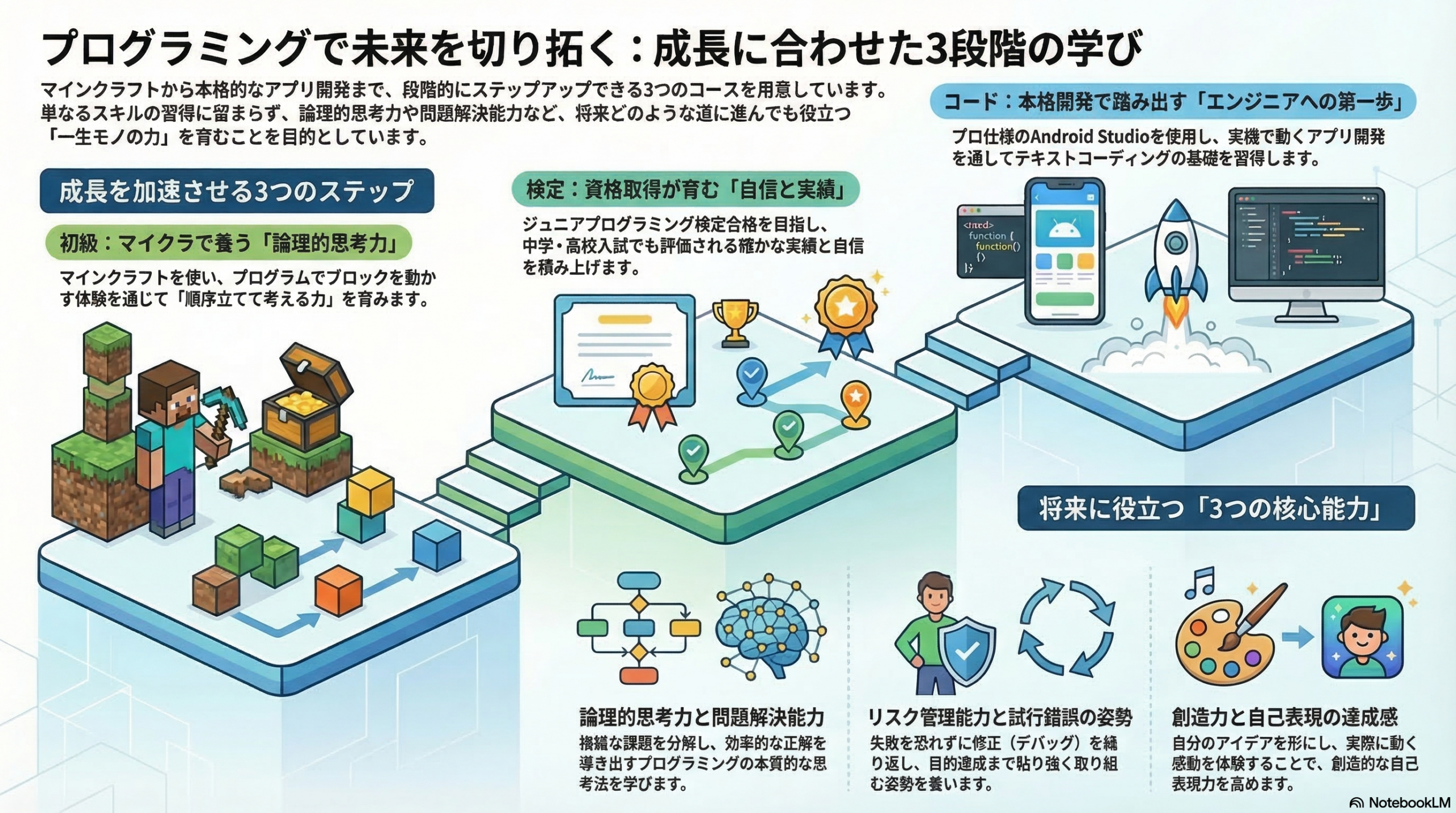 各コースで身につくスキル
